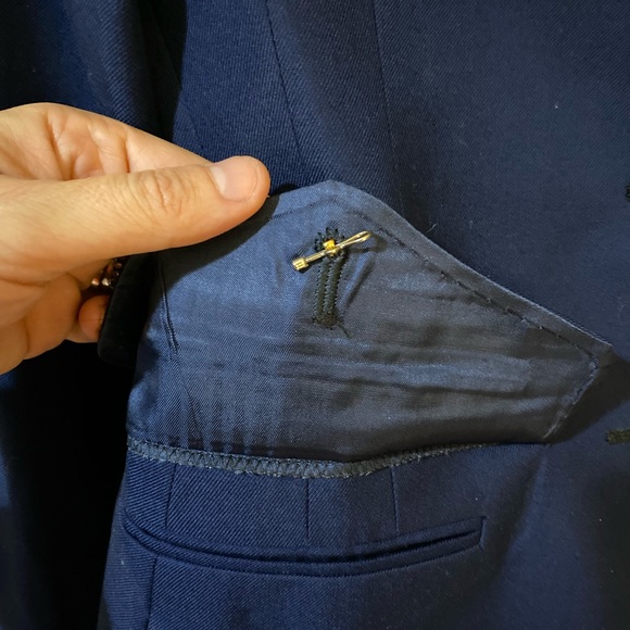 Vintage Navy Military Blazer - Size 6 - Picture 2 of 7